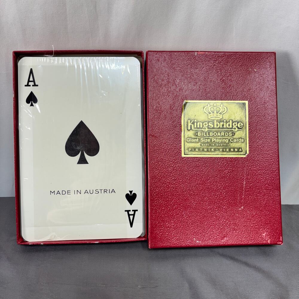 VTG Kingsbridge Billboards Giant Size Playing Cards Austria Vienna Sealed Boxed